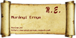 Murányi Ernye névjegykártya